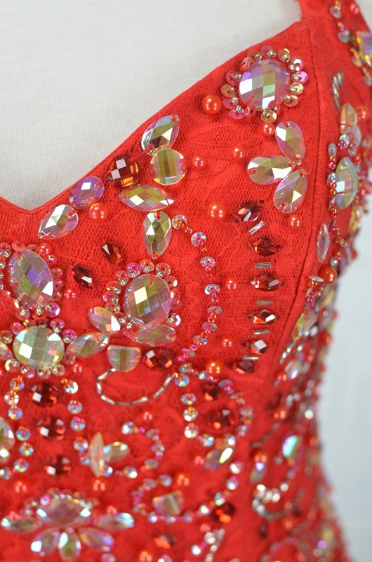 Boncuk Kat uzunluğu Bahar Bağcıklı Tül Bırakılan bel Balo elbisesi