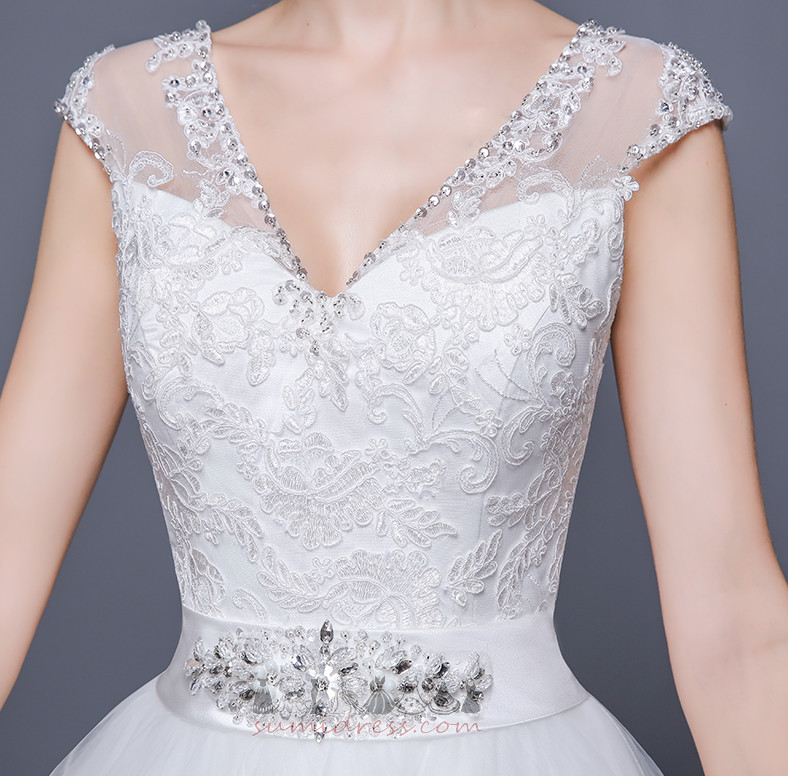 Босоніжки груша мереживо Довго Елегантний Мереживо Overlay Весільна сукня