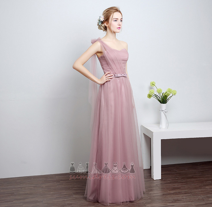Bowknot Ankle Length Sleeveless String One Flower Strap Simple Bridesmaid Dress