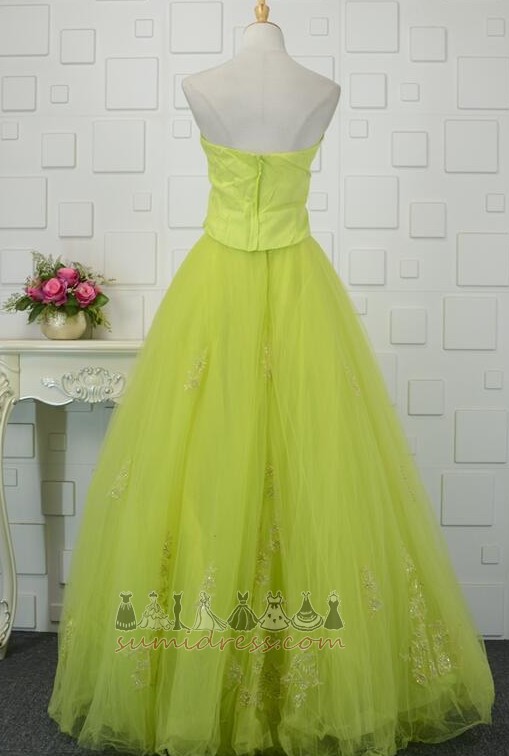 Canım Kat uzunluğu Tül Göster / Performans Kolsuz Bir çizgi Quinceanera elbise