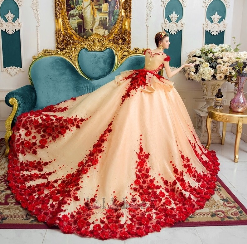 Царския влак Църква Формално цип нагоре Къси ръкави Таван ръкави сватбена рокля