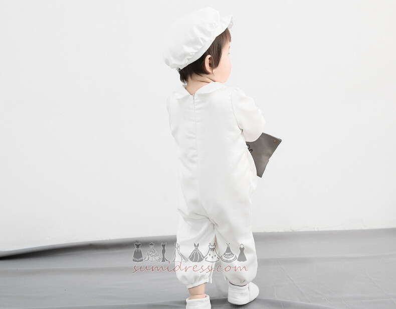 Ceremony Simple Bow Natural Waist Suit High Covered Baby Dress