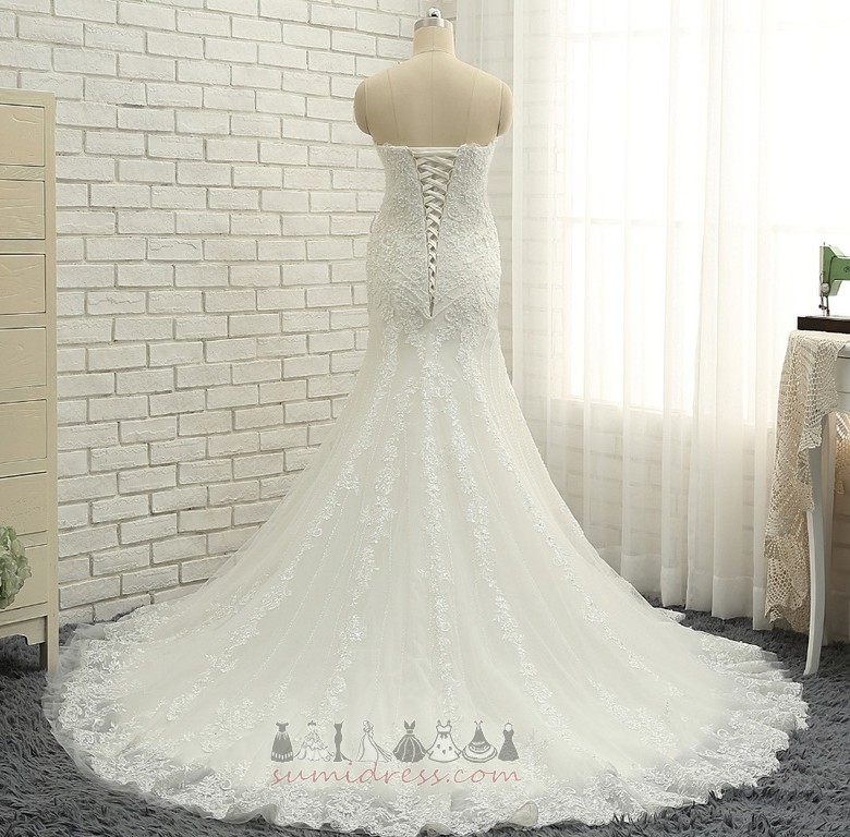 Chapel Train Sleeveless Moderne Applique Floor Length Lace Wedding Dress