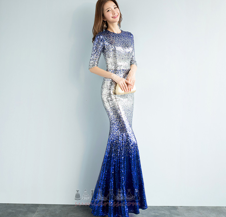Chic banquet T-shirt Sequined Bodice Jewel Fall Prom Dress