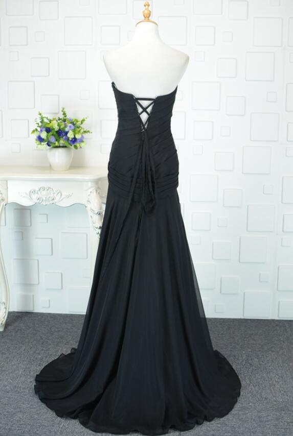 Chiffon Lace-up Sleeveless A-Line Elegant Sweetheart Evening Dress