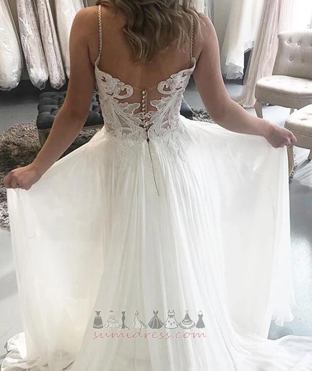 Chiffon Sexy Natural Waist Floor Length Spaghetti Straps Beach Wedding skirt