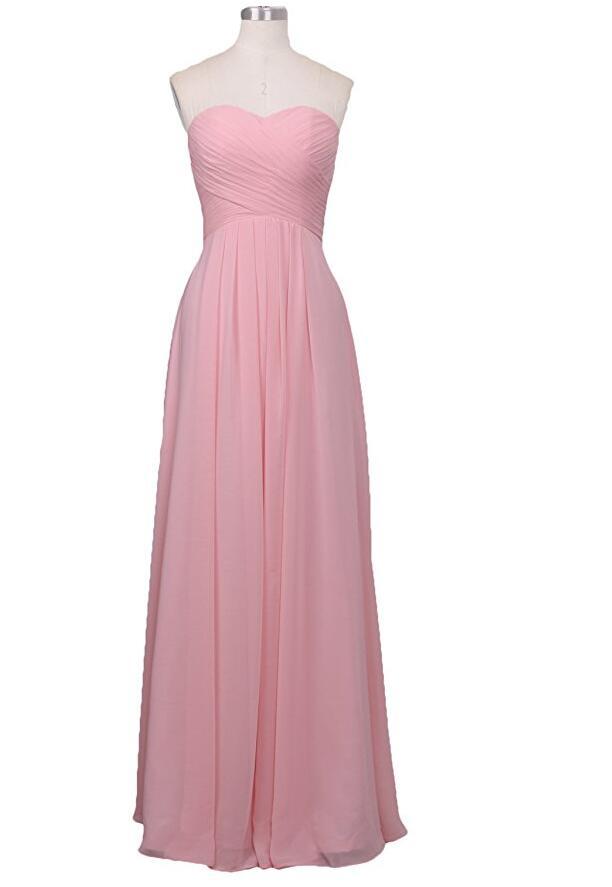 Chiffon Sleeveless Pear A-Line Lace-up Sweetheart Bridesmaid Dress