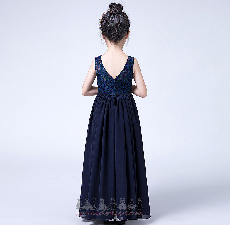 чипка анкле Дужина драгуљ Линија Природни Струк зиппер уп Деца дресс