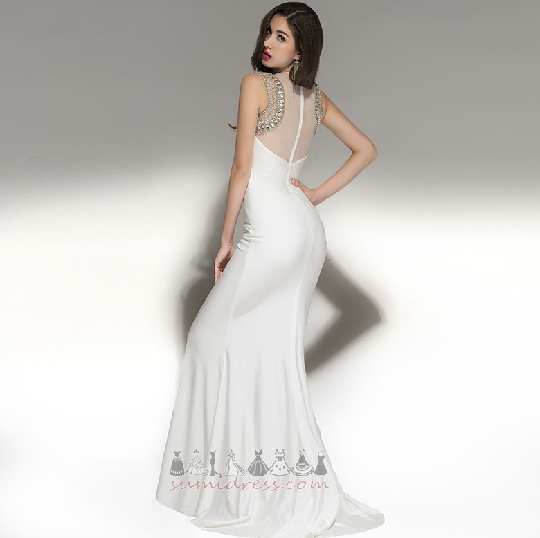 чиста назад прикрашений ліф літо природні Талія середа атлас Весільна сукня