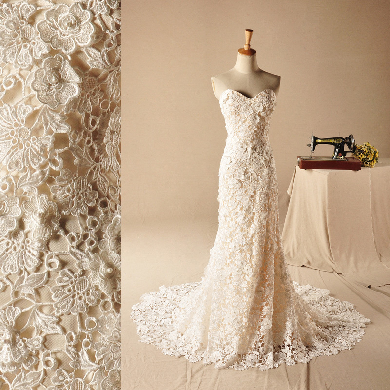 Church Spring Lace Lace Chic Chapel Train Wedding gown
