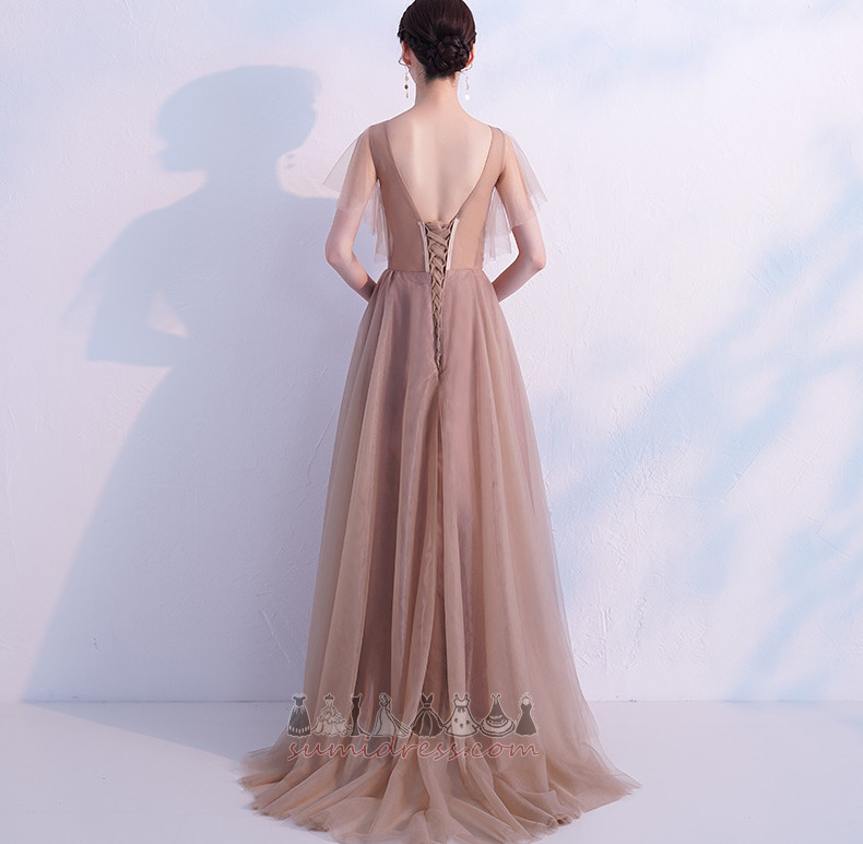 Crta Prirodne struka Zapertlati Čipka Ljeto Elegantan Maturalne haljina