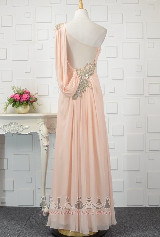 Crystal Sleeveless Chic Natural Waist Sheer Back Sweep Train Evening gown