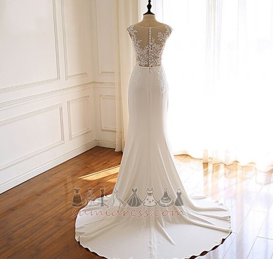 Dantel kaplaması Zarif Tül Aplikler Mücevher Kılıf Düğün Elbise