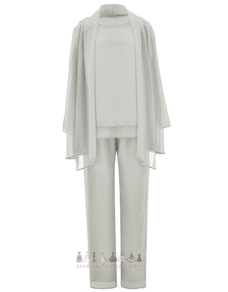 Dantelli Şifon şık Takım elbise Doğal belden Pantolonlu Pantolon takım elbise
