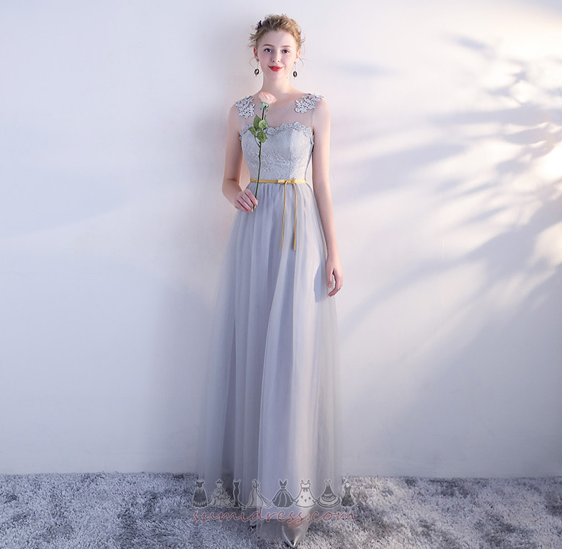 Dlouhý čalouněné Polovina rukáv Iluze Elegantní A-Line Družička šaty