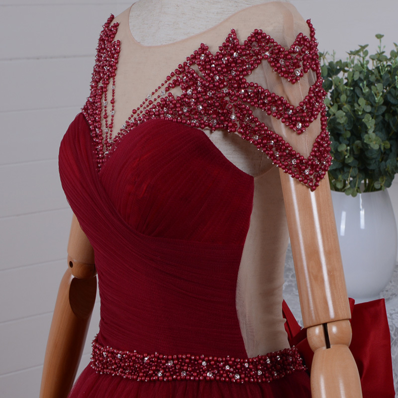 Довго лук V-подібним вирізом чиста назад блоковані рукава лінія Вечірні плаття