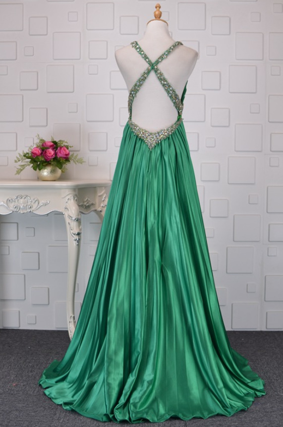 Elastični saten Nizanje perli Elegantan Kat Duljina Empire struka Maturalne suknja