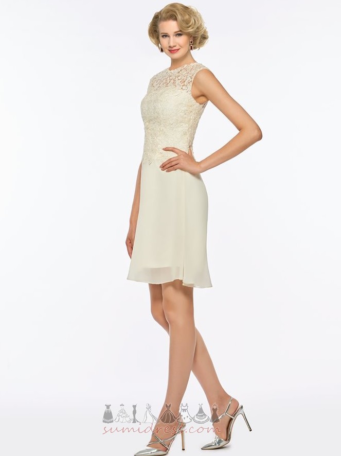 Elegant 3/4 Length Sleeves Lace Overlay Jewel Medium A-Line Mother Dress