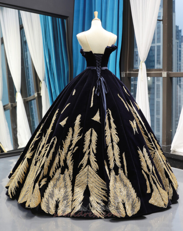 Elegant A-Line Party Floor Length Natural Waist Backless Prom Dress
