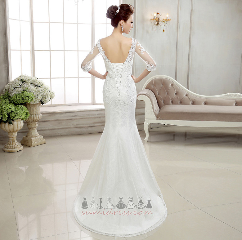 Elegant Tulle Tulle Overlay Chapel Train Beading Mermaid Wedding Dress