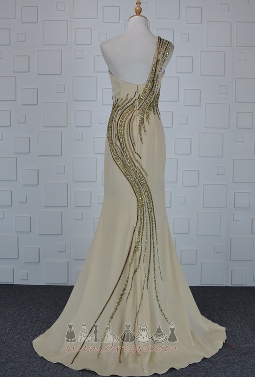 Elegant Zipper Sleeveless Asymmetrical Fall Chiffon Evening Dress