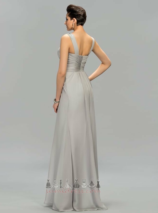 Elegant Zipper Up Floor Length Pear Sweep Train Asymmetrical Evening Dress