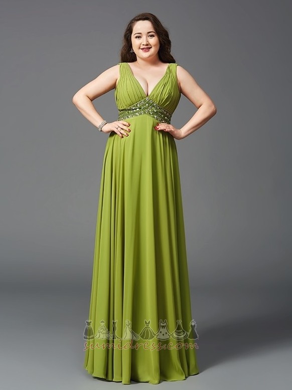 Elegantan Proljeće Empire struka Ve-izrez Zatvarač Beaded pojas Večernja suknja