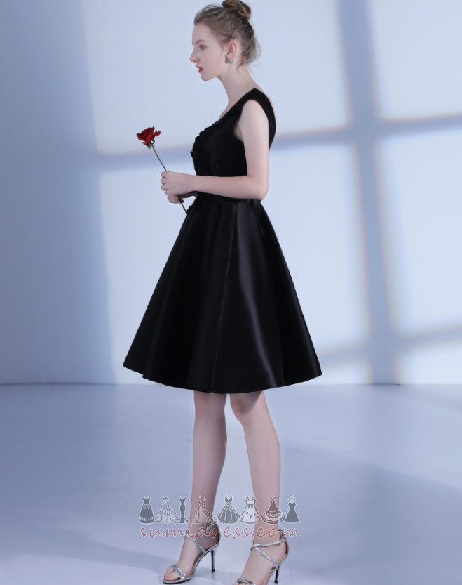 Elegante Natuurlijk Schommel Knie-Length Appliqué Medium cocktail jurk