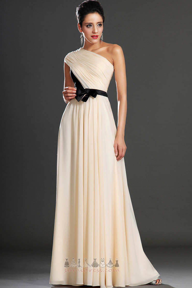 Elegantiškas Apvalkalu Asimetriškas rankovėmis Juostelės Kirčiuotas lankas Vakarinės suknelė