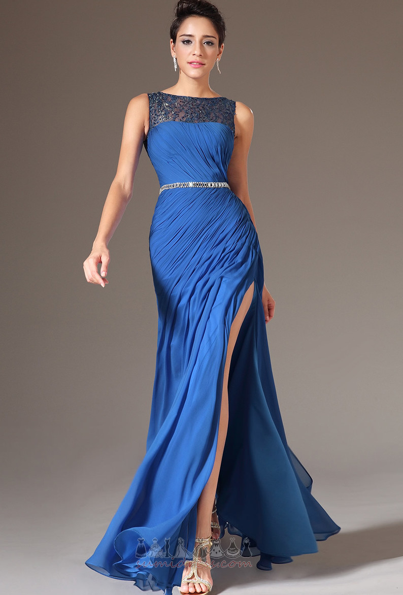 Elegantiškas Grindų ilgis plačiu kaklu Ornamento formavimas Šifonas Vakarinės suknelė