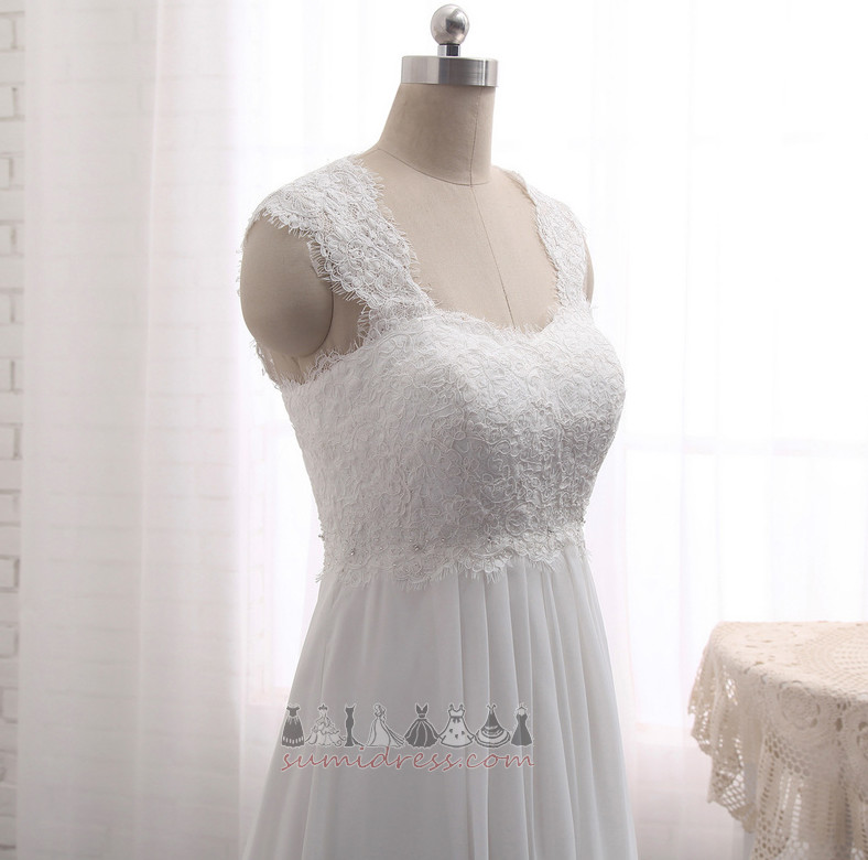 Elegantiškas Nėriniai-up Vasaros Aplikacijos Beach Imperija Vestuvinės suknelė