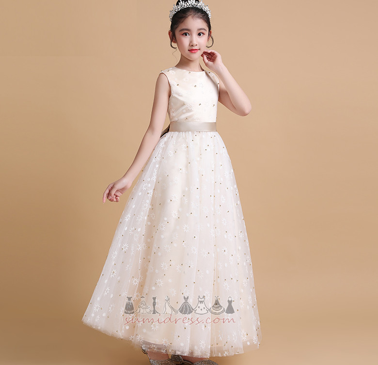 Elegantiškas Satino Linija Berankovis Gamtos juosmens Brangakmenis Gėlių mergaitė sijonas