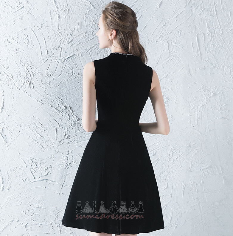 Elegantní Vysoká krk A-Line Střední pasu Střední houpačka Večerní šaty