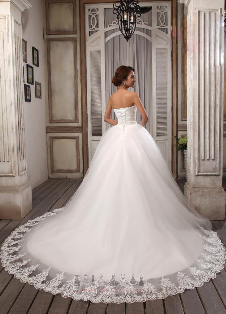 Enkel Ärmlös Utomhus Spets-up Sommar Spets Bröllopsklänning