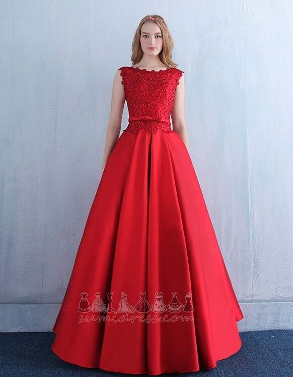 Fall Sleeveless Lace Overlay Inverted Triangle Jewel Bodice Satin Evening Dress