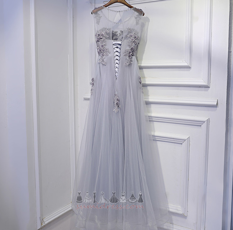 Feest Mouwloos Kant Gedrapeerd Natuurlijk Luxe Bruidsmeisje jurk