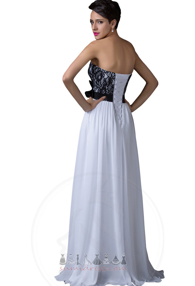 Feie Train Elegante Applikasjoner Bankett A-formet Gulvlengde Samle kjole
