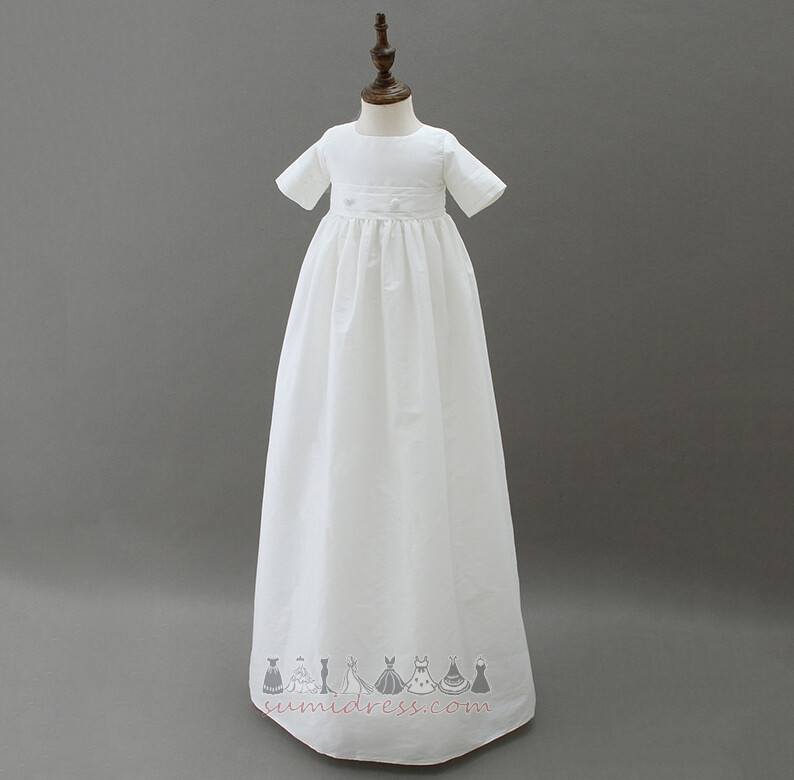 Ferie Cap / Lue Formelle Satin Lang A-formet Dåp kjole