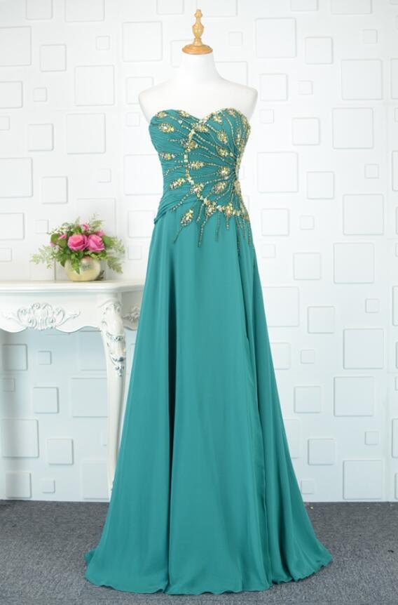 Floor Length A Line Chiffon Elegant Natural Waist Backless Evening gown