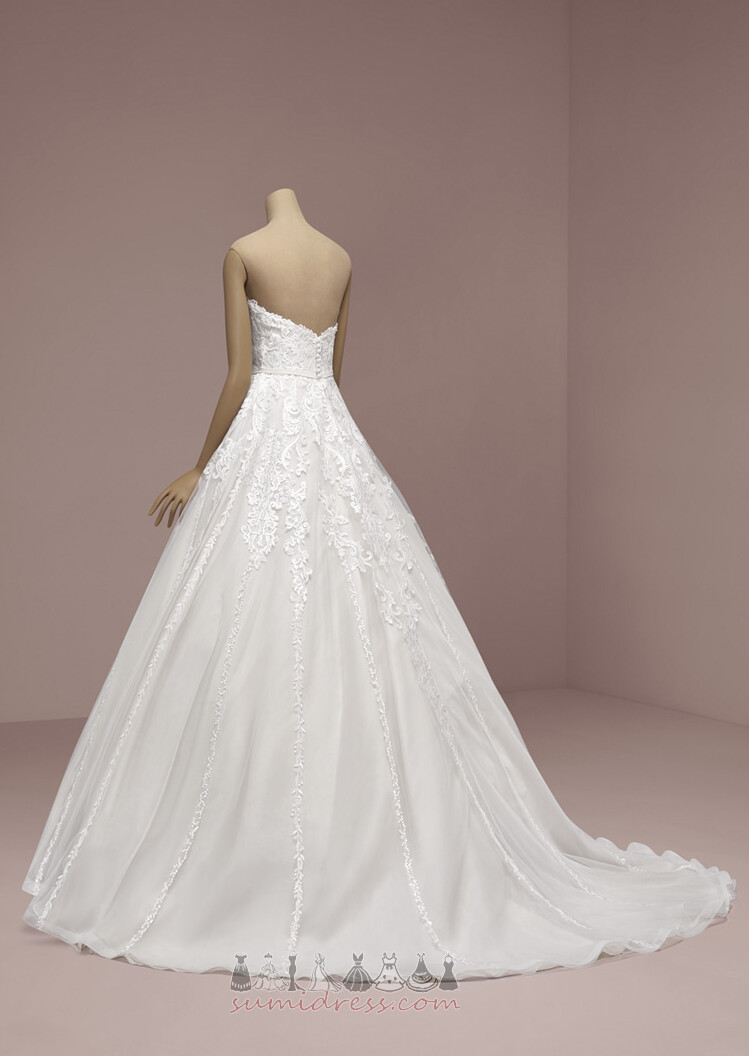 Floor Length Bow A-Line Medium Simple Sleeveless Wedding Dress