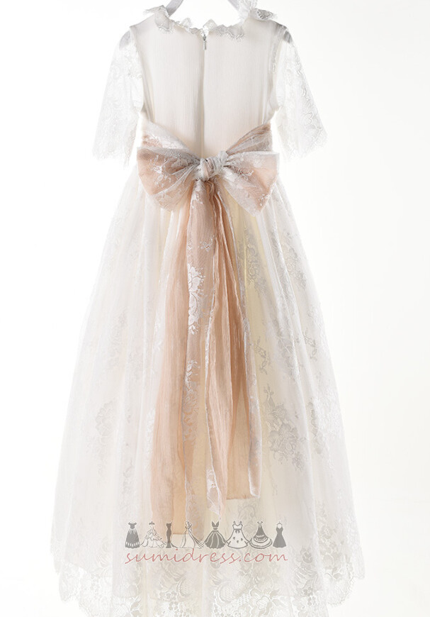 Floor Length Formal Summer Lace Sashes Natural Waist Flower Girl Dress