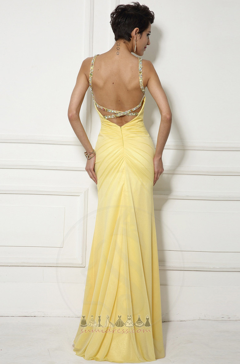 Floor Length Mermaid Party Notched Spring Backless Party Dress