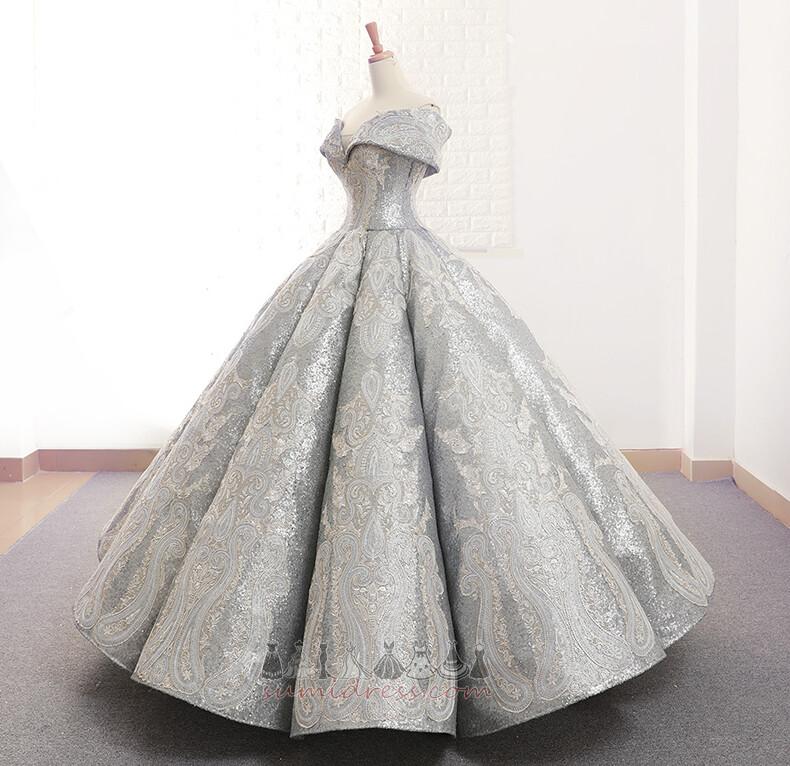 Floor Length Natural Waist Off Shoulder Sleeveless Applique A-Line Quinceanera Dress