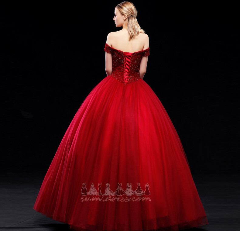 Floor Length Starry Swing Natural Waist Show/Performance Lace-up Prom Dress