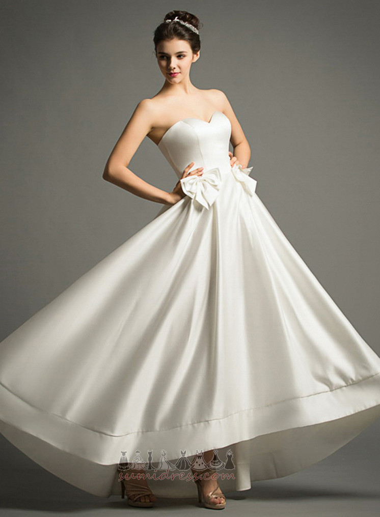 Floor Length Zipper A-Line Elegant Sweetheart Outdoor Wedding Dress