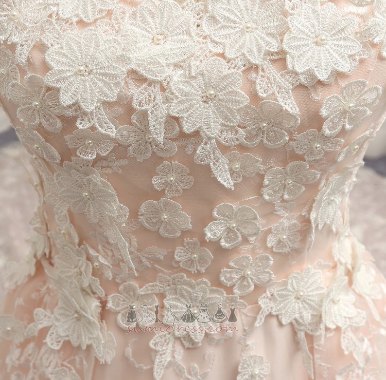 Flowers Natural Waist A-Line Accented Rosette Off Shoulder Vintage Wedding Dress