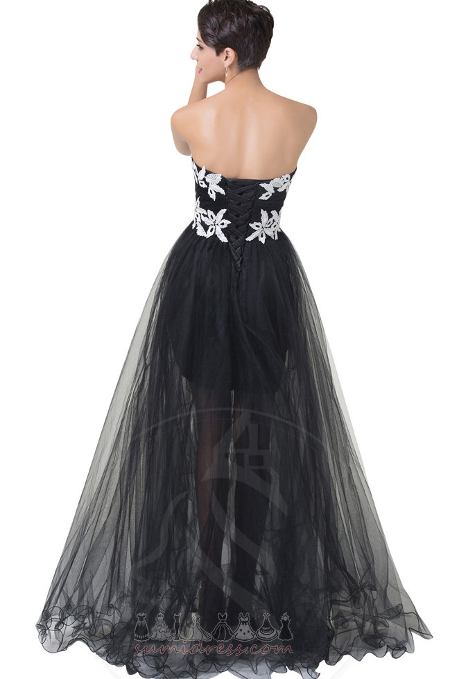 Forår A-linje Gulvet længde Tyl Blonder dæksel Elegant Fest kjole