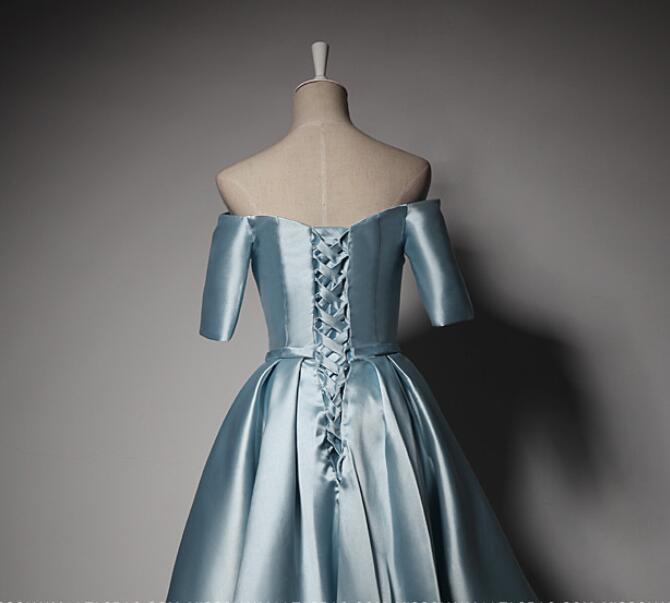 φόρεμα κοκτέιλ Από τον ώμο Μέχρι το Γόνατο Πριγκίπισσα Ελαστικό σατέν Φθινόπωρο
