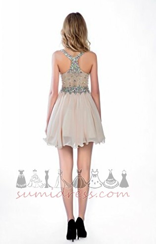 φόρεμα κοκτέιλ Γραμμή Α Ντραπέ Λαιμόκοψη V Διαφανείς Επιστροφή πώληση Καλοκαίρι