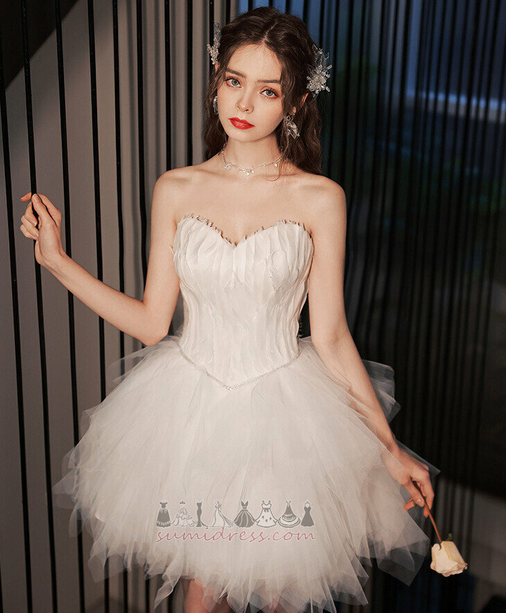 φόρεμα Κοκτέιλ Κοντό Φυσικό Ρομαντικό αγαπημένος Φθινόπωρο Γραμμή Α